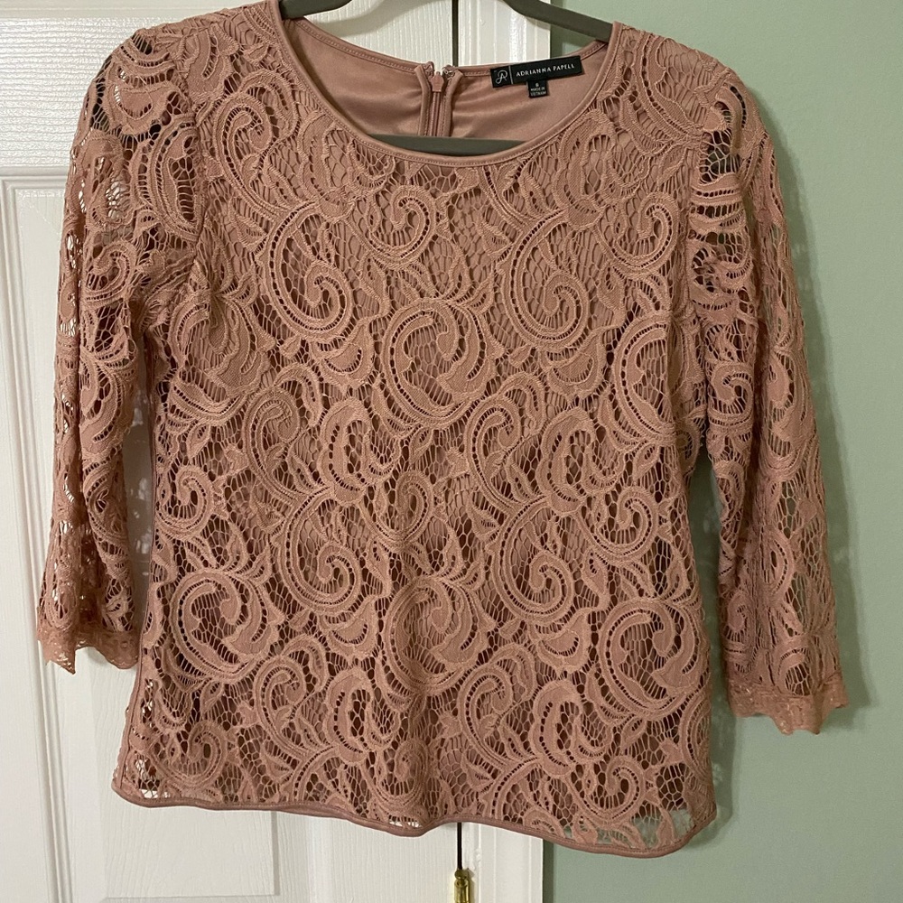 Adrianna Papell lace blouse